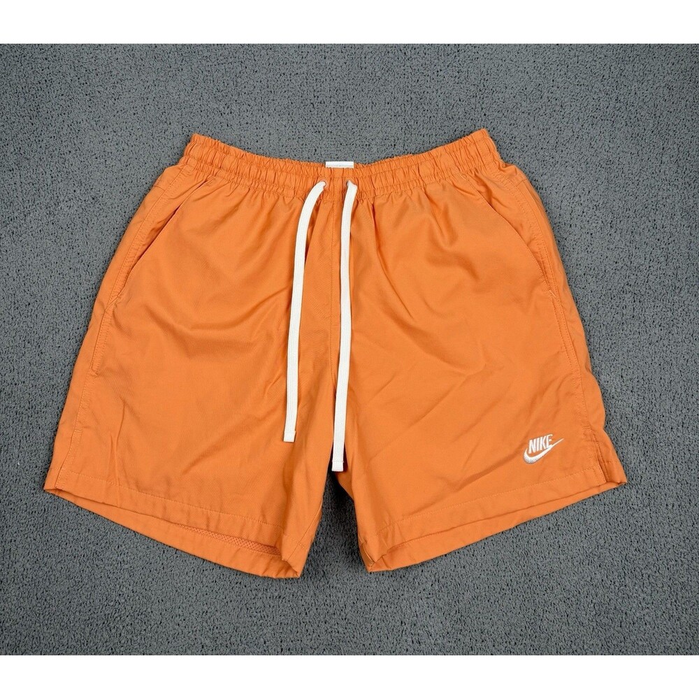 Nike Shorts Mens M Orange Sportswear Woven Mesh Flow Elastic Waist AR2382